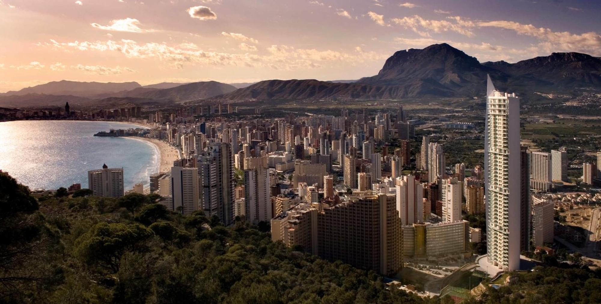 Апартаменты Skyline 18 Terraza Privada Con Impresionantes Vistas Al Mar Бенидорм Экстерьер фото