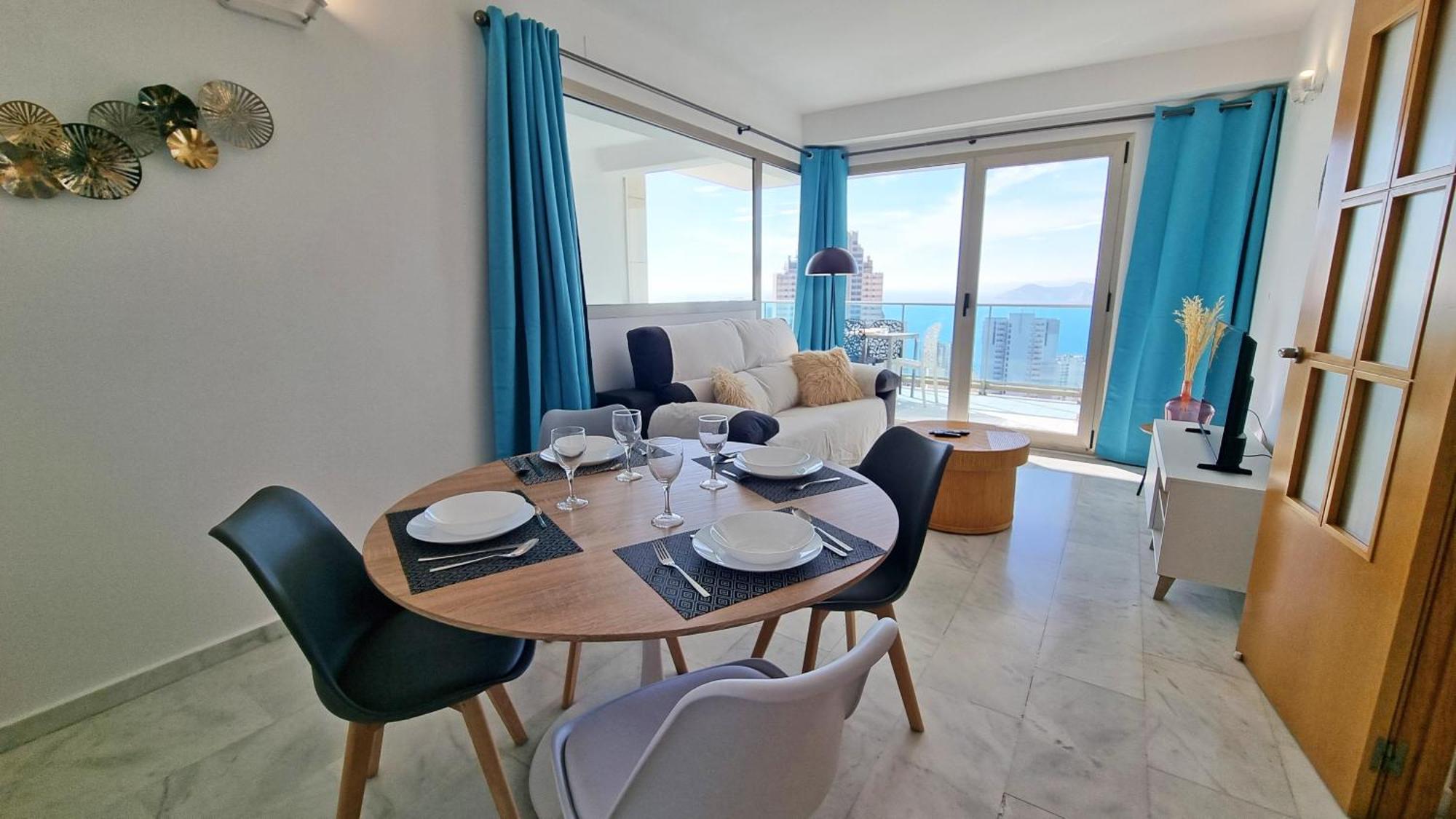 Апартаменты Skyline 18 Terraza Privada Con Impresionantes Vistas Al Mar Бенидорм Экстерьер фото