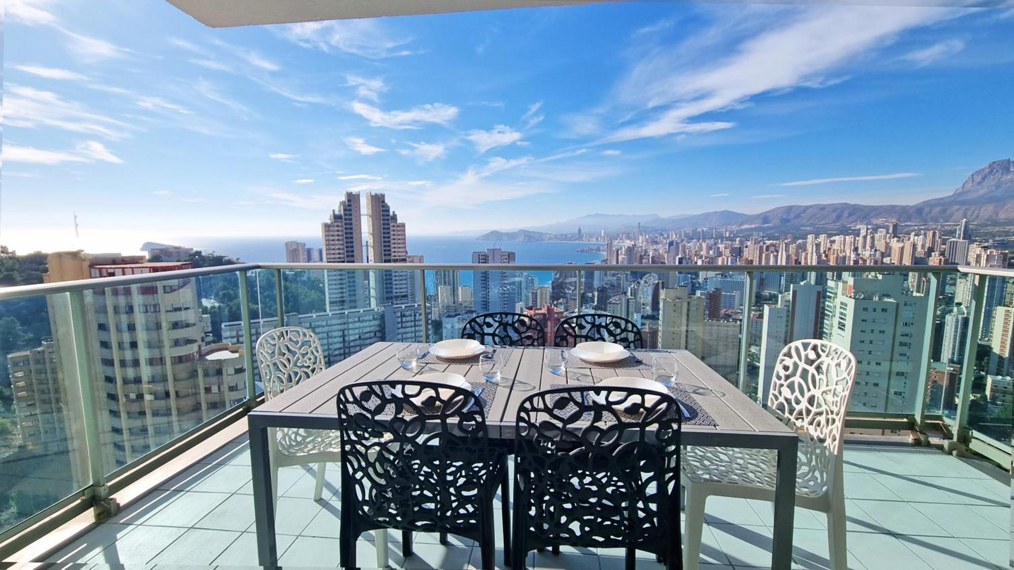 Апартаменты Skyline 18 Terraza Privada Con Impresionantes Vistas Al Mar Бенидорм Экстерьер фото
