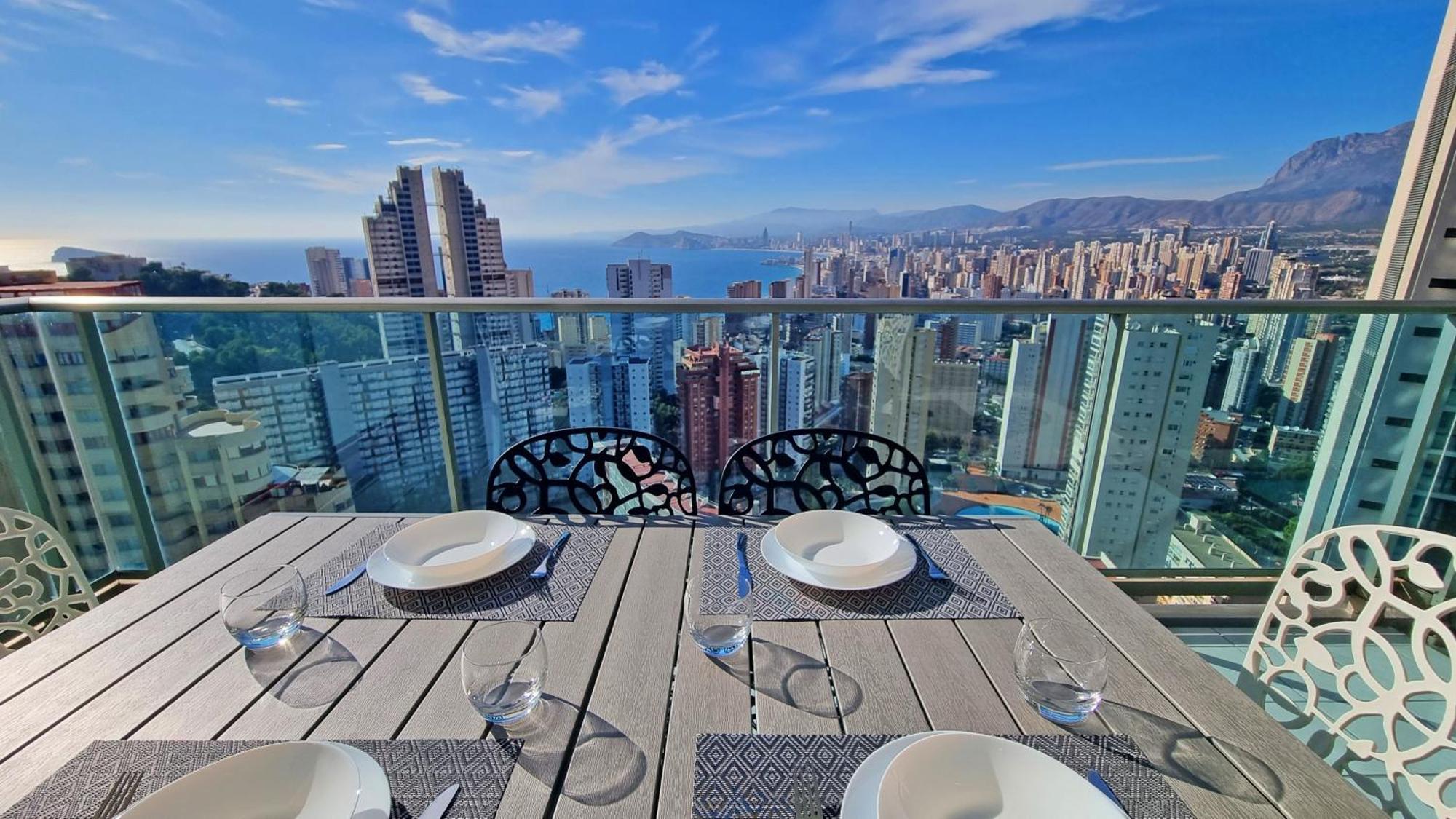 Апартаменты Skyline 18 Terraza Privada Con Impresionantes Vistas Al Mar Бенидорм Экстерьер фото